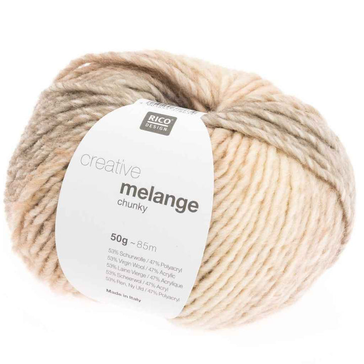 Rico Design Weiss Rico Design Creative Melange Chunky 50g Lieblingsgarn