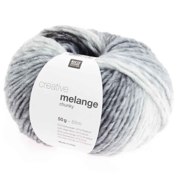 Rico Design Grau Rico Design Creative Melange Chunky 50g Lieblingsgarn