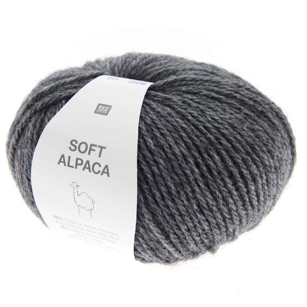 Rico Design 013 - Anthrazit Rico Design Soft Alpaca 50g Lieblingsgarn