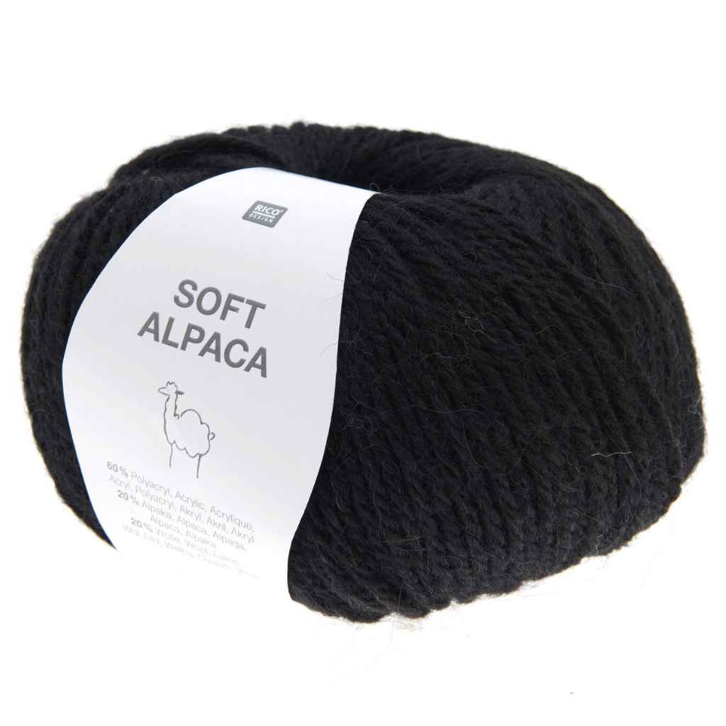 Rico Design 014 - Schwarz Rico Design Soft Alpaca 50g Lieblingsgarn
