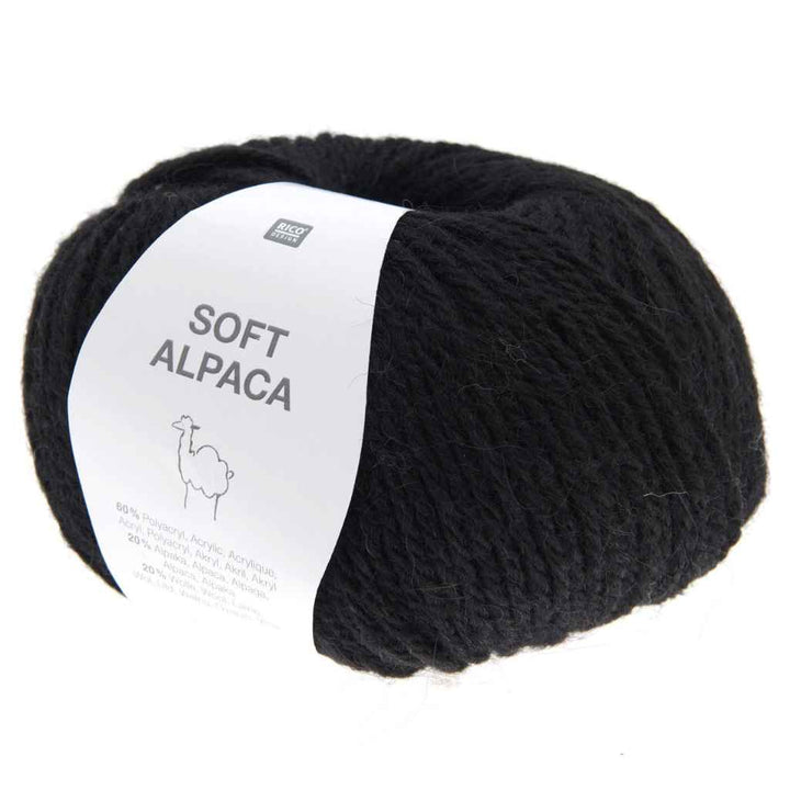 Rico Design 014 - Schwarz Rico Design Soft Alpaca 50g Lieblingsgarn