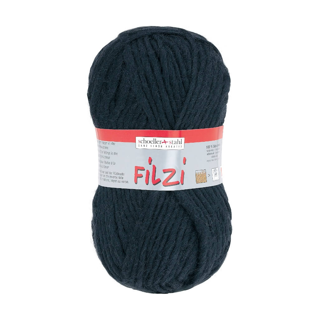 Schoeller + Stahl 02 - Schwarz Schoeller+Stahl Filzi Uni 50g - Strickfilzwolle Lieblingsgarn