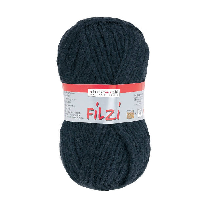 Schoeller + Stahl 02 - Schwarz Schoeller+Stahl Filzi Uni 50g - Strickfilzwolle Lieblingsgarn