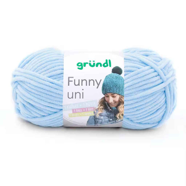 Gründl Funny uni, Farbe 03  pastellblau – Synthetik bei Lieblingsgarn