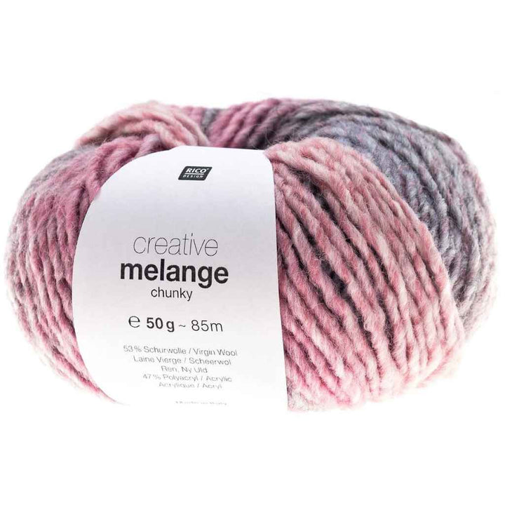 Rico Design Rosa-Blau Rico Design Creative Melange Chunky 50g Lieblingsgarn