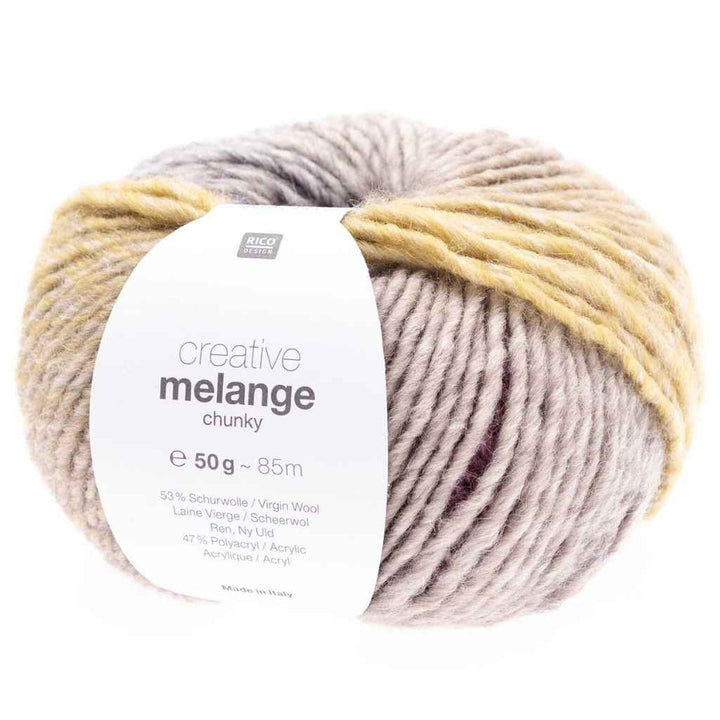 Rico Design Lila-Gelb Rico Design Creative Melange Chunky 50g Lieblingsgarn