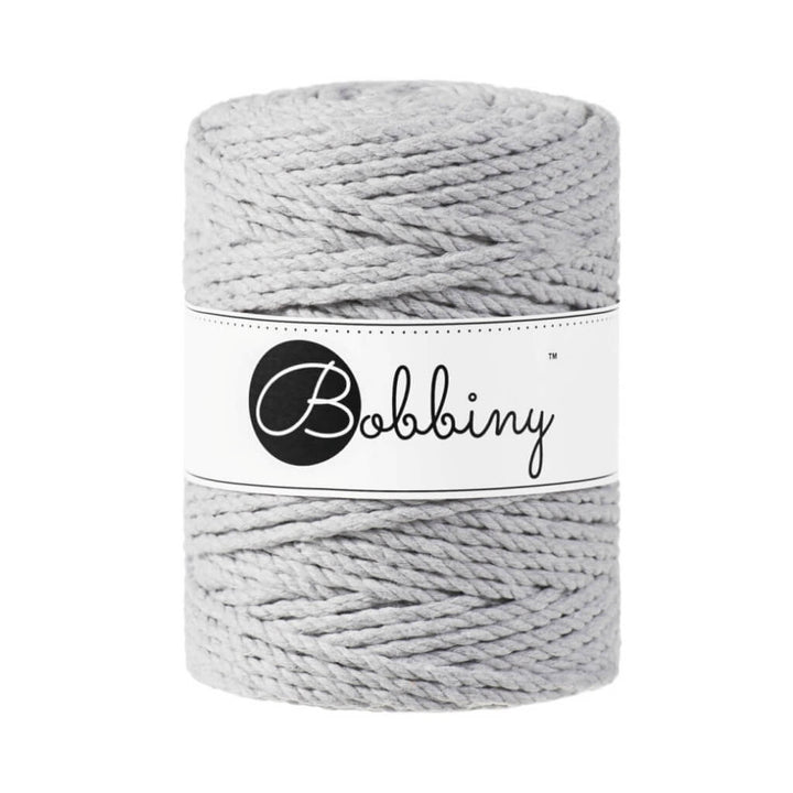 Bobbiny Makramee Light Grey Bobbiny Makramee Garn 5 mm x 100 m gedreht Lieblingsgarn