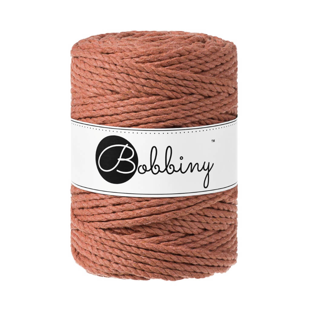 Bobbiny Makramee Terracotta Bobbiny Makramee Garn 5 mm x 100 m gedreht Lieblingsgarn