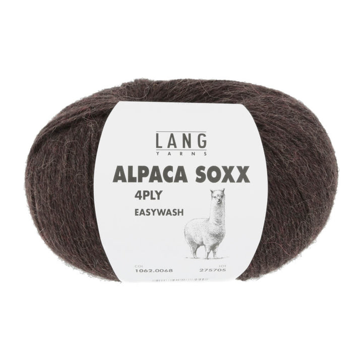 Lang Yarns 1062.0068 - Dunkelbraun Mélange Lang Yarns Alpaca Soxx 4-fach - 100g Lieblingsgarn