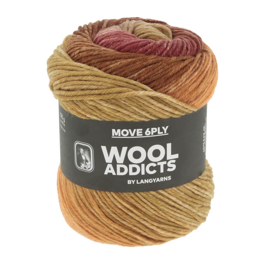 Lang Yarns 002 - burgundy/brass/orange Lang Yarns Move 6-fädig Lieblingsgarn