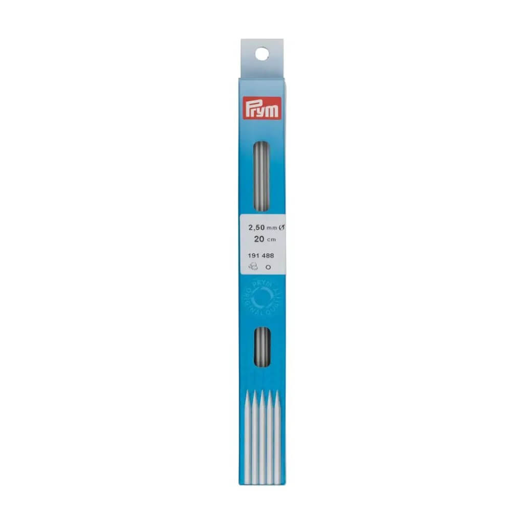 Prym 20 cm / 2,5 Prym Strumpfstricknadeln ALU 10 - 40 cm Lieblingsgarn