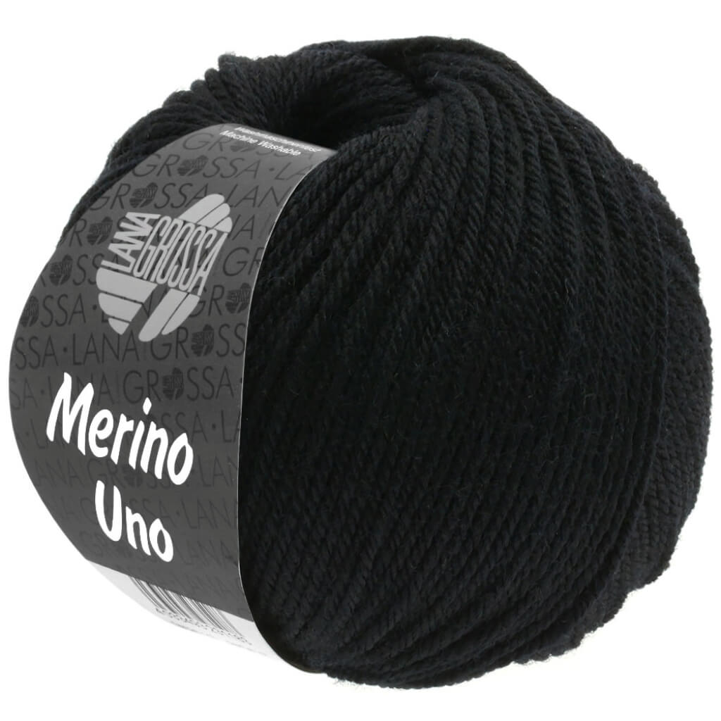 Lana Grossa 13 - Schwarz Lana Grossa Merino Uno 50 g Lieblingsgarn