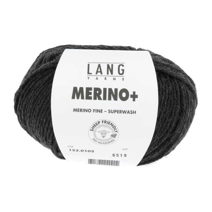 Lang Yarns 152.0105 - Anthrazit Mélange Lang Yarns Merino+ - 50g Lieblingsgarn