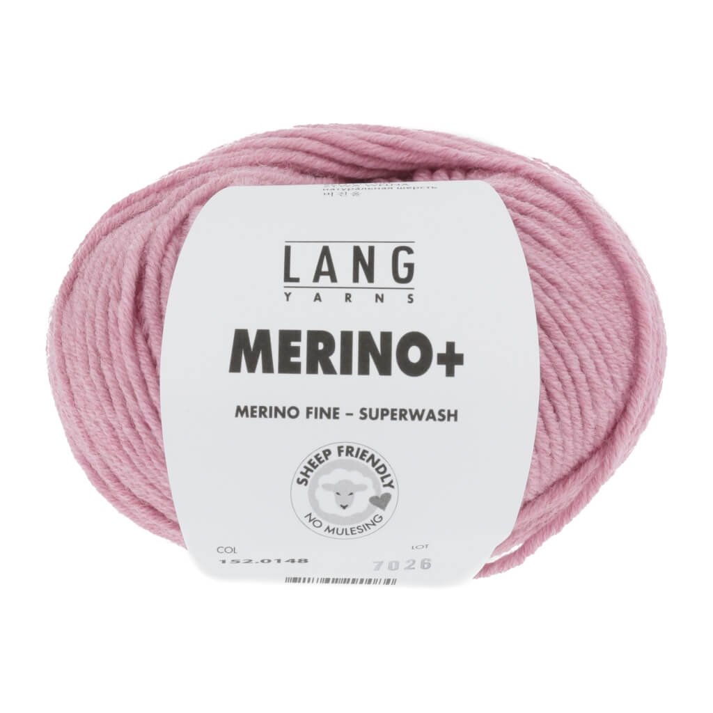 Lang Yarns 152.0148 - Rosa Mélange Lang Yarns Merino+ - 50g Lieblingsgarn