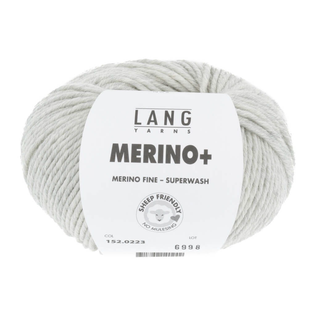 Lang Yarns 152.0223 - Hellgrau Mélange Lang Yarns Merino+ - 50g Lieblingsgarn