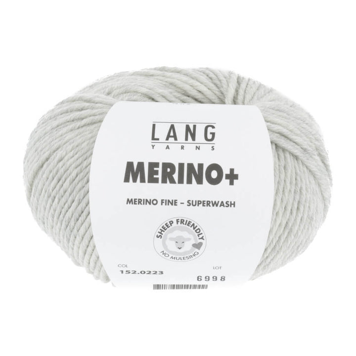 Lang Yarns 152.0223 - Hellgrau Mélange Lang Yarns Merino+ - 50g Lieblingsgarn