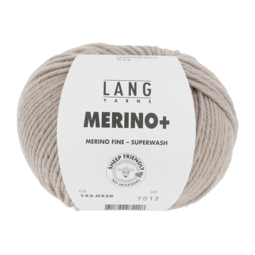 Lang Yarns 152.0226 - Beige Mélange Lang Yarns Merino+ - 50g Lieblingsgarn