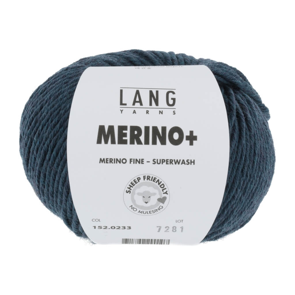 Lang Yarns 152.0233 - Petrol Mélange Lang Yarns Merino+ - 50g Lieblingsgarn