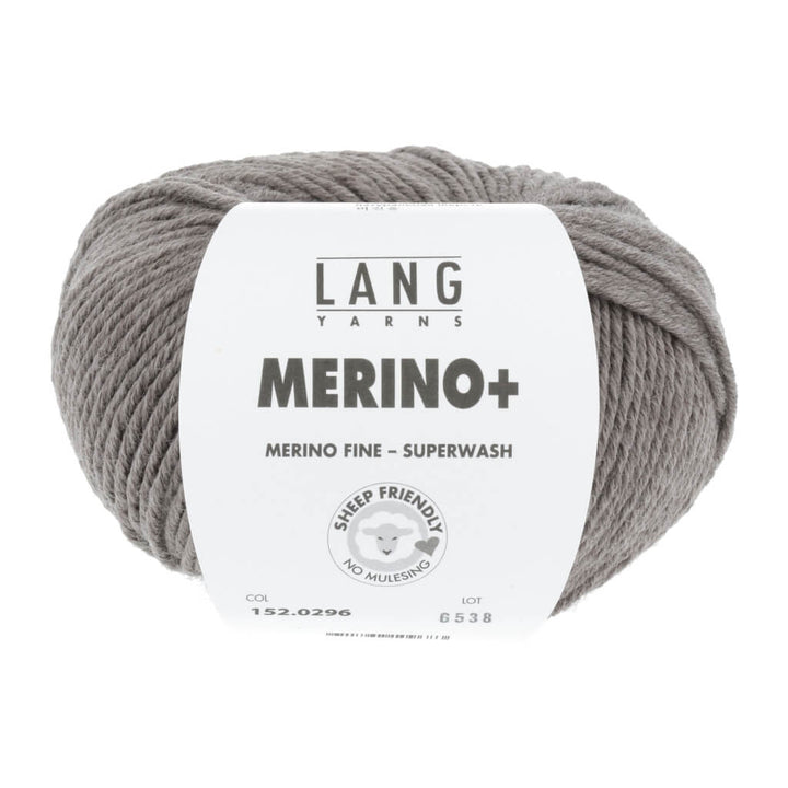 Lang Yarns 152.0296 - Dunkelbeige Mélange Lang Yarns Merino+ - 50g Lieblingsgarn