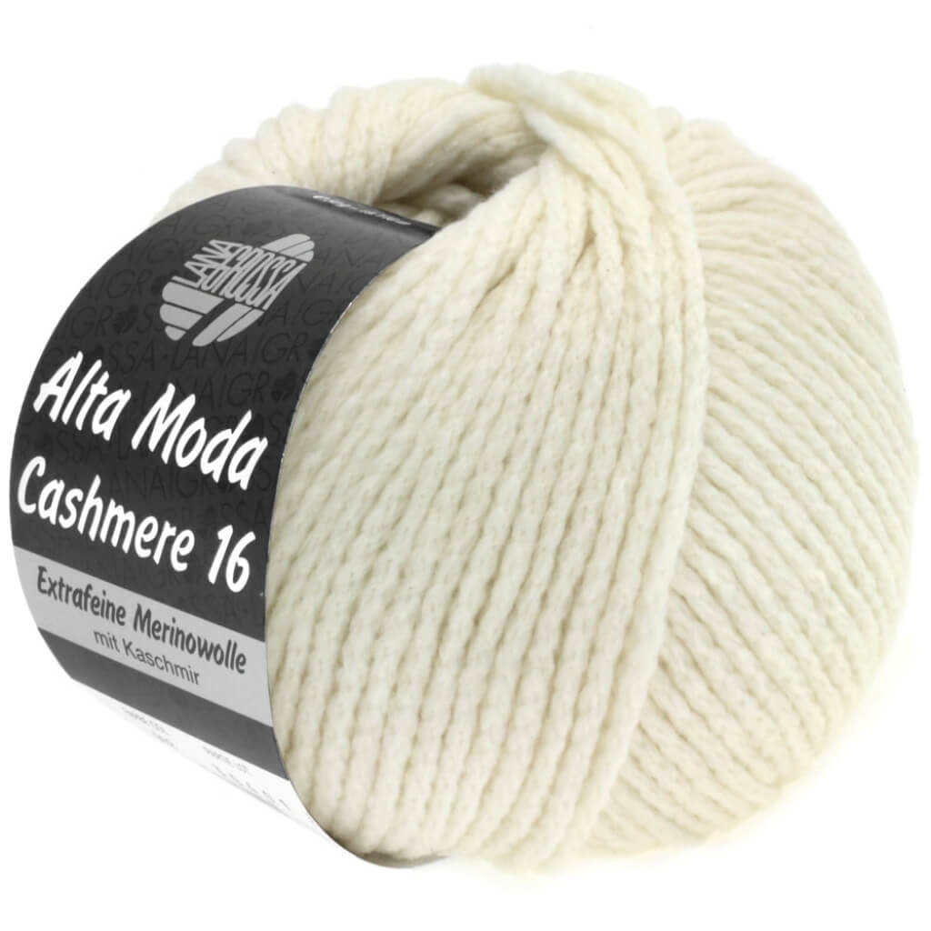 Lana Grossa 16 - Rohweiß Lana Grossa Alta Moda Cashmere 16 50g Lieblingsgarn