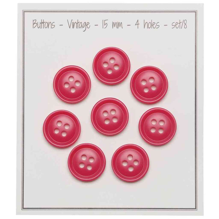Go Handmade Knöpfe Vintage Resin, Farbe Pink – Synthetik bei Lieblingsgarn