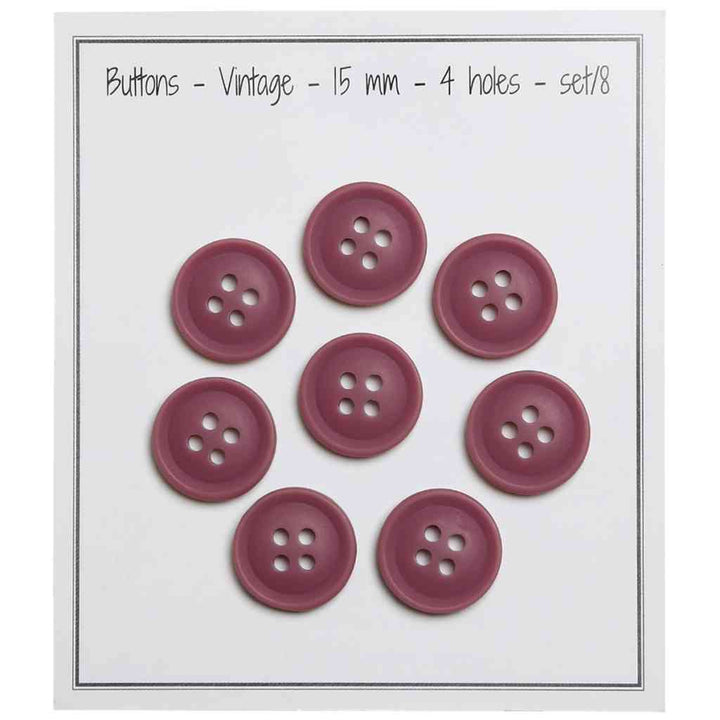 Go Handmade Knöpfe Vintage Resin, Farbe Lavend – Synthetik bei Lieblingsgarn