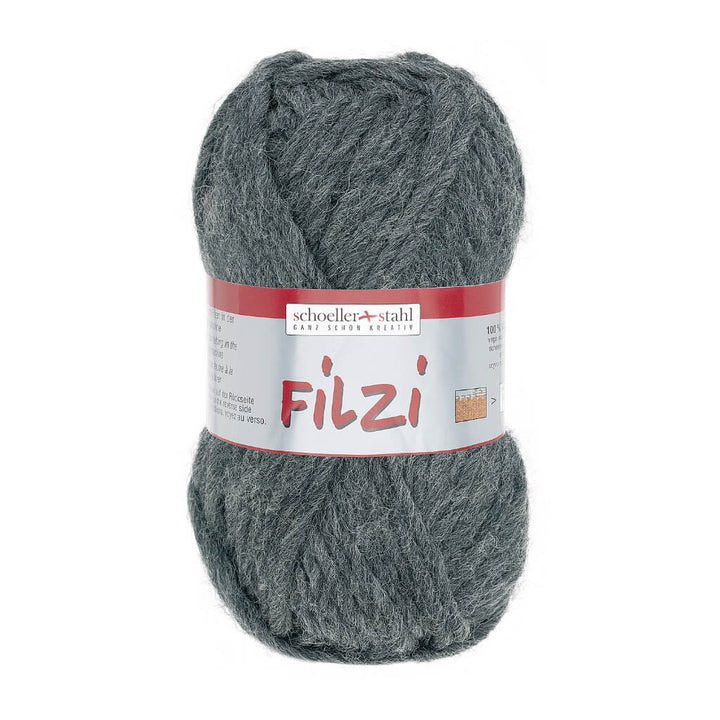 Schoeller + Stahl 31 - Graumeliert Schoeller+Stahl Filzi Uni 50g - Strickfilzwolle Lieblingsgarn