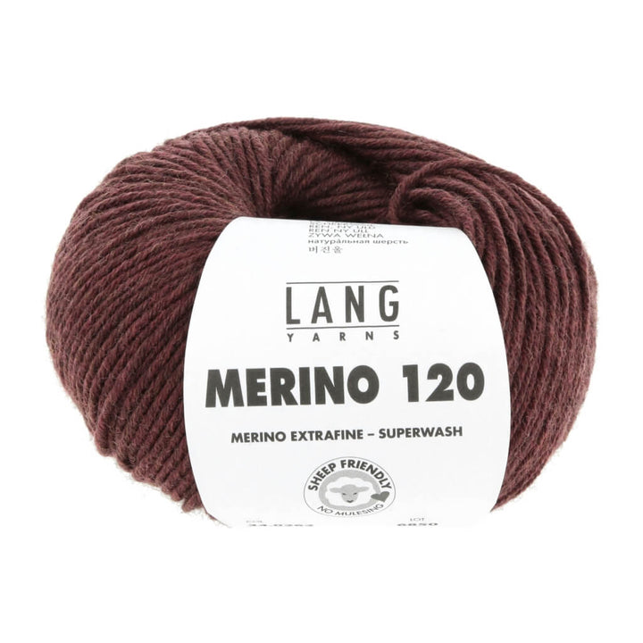 Lang Yarns 262 - Burgundy Mélange Lang Yarns Merino 120 Lieblingsgarn