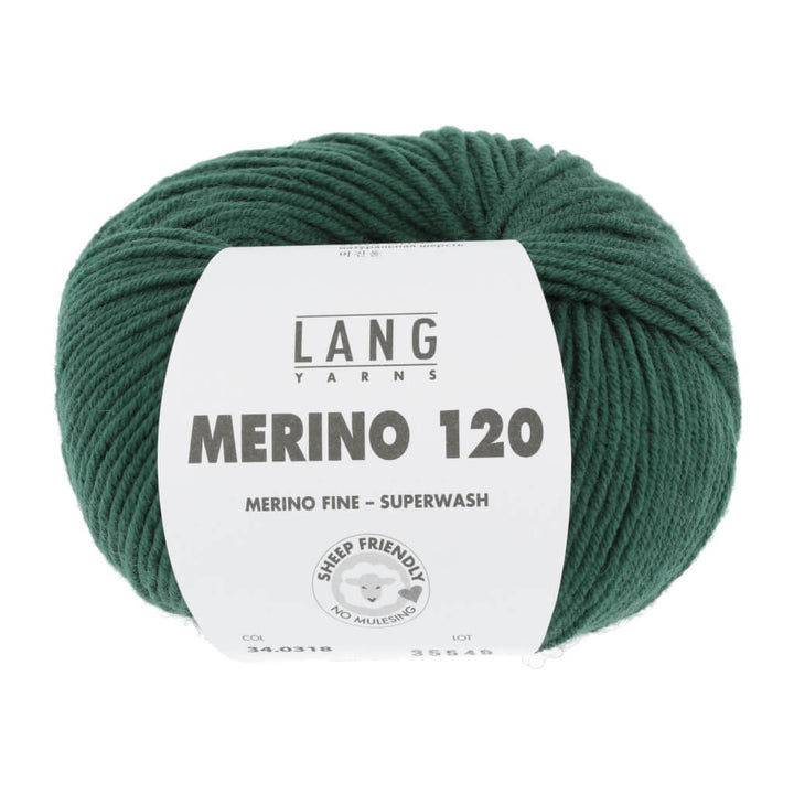 Lang Yarns 34.0318 - Dunkelgrün Lang Yarns Merino 120 Lieblingsgarn