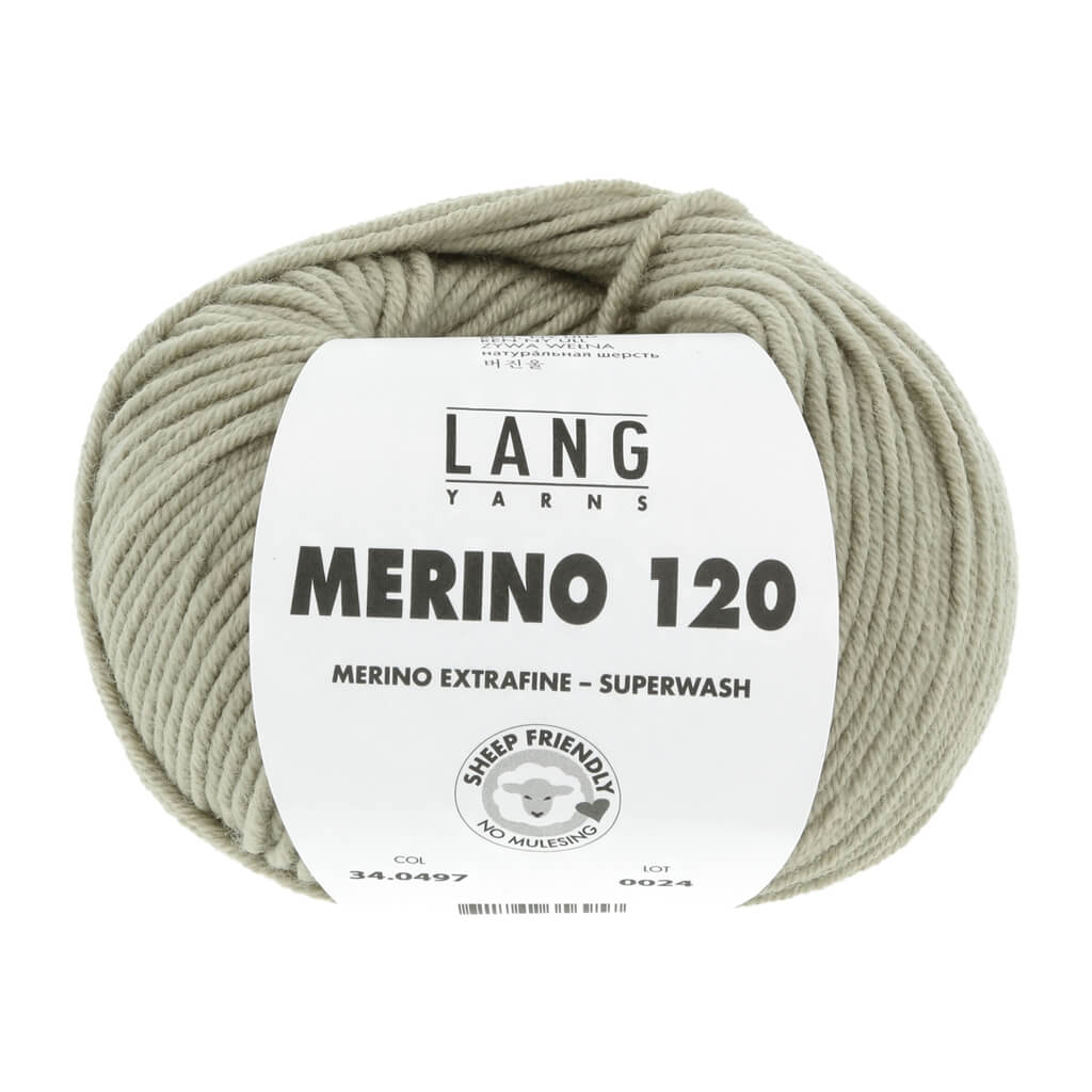 Lang Yarns 497 - Moos Lang Yarns Merino 120 Lieblingsgarn