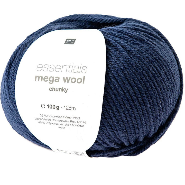 Rico Design 012 - Blau Rico Design Essentials Mega Wool Chunky 100g Lieblingsgarn