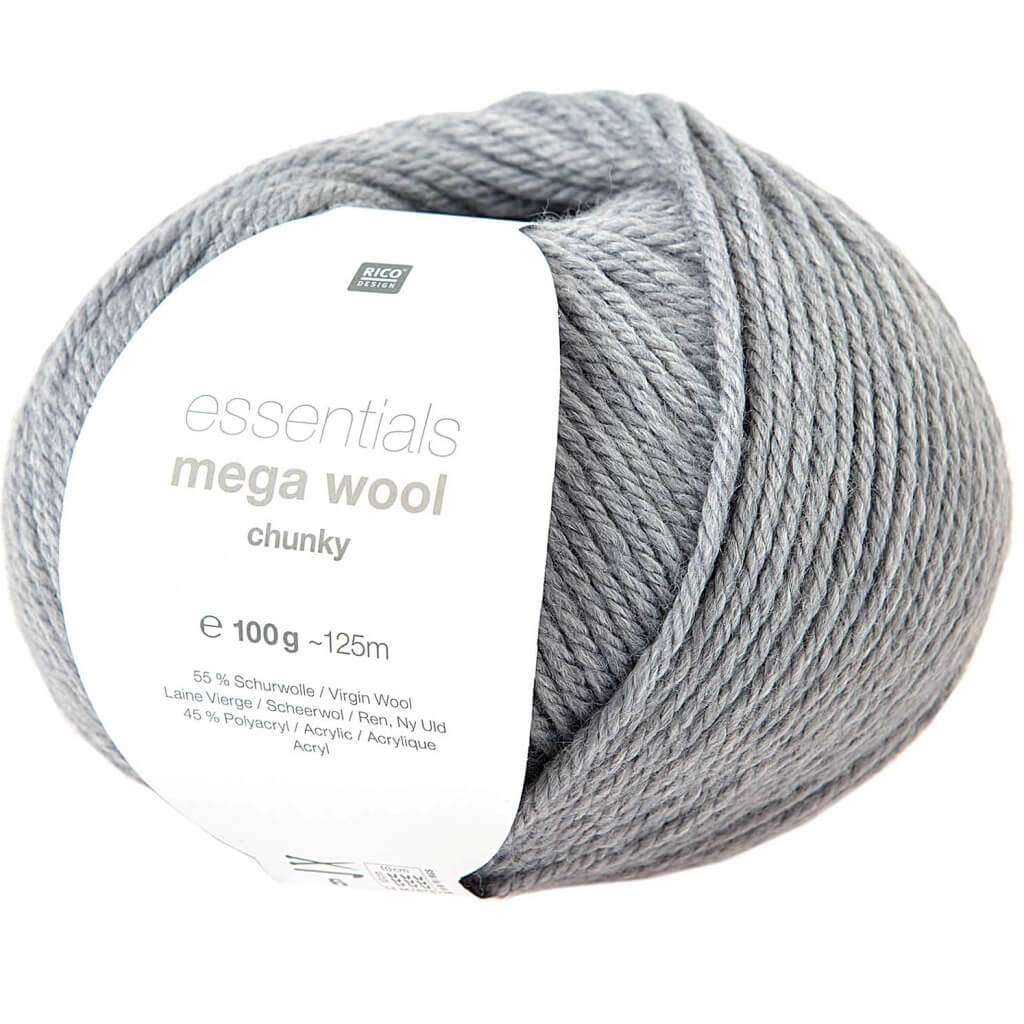 Rico Design 013 - Hellgrau Rico Design Essentials Mega Wool Chunky 100g Lieblingsgarn