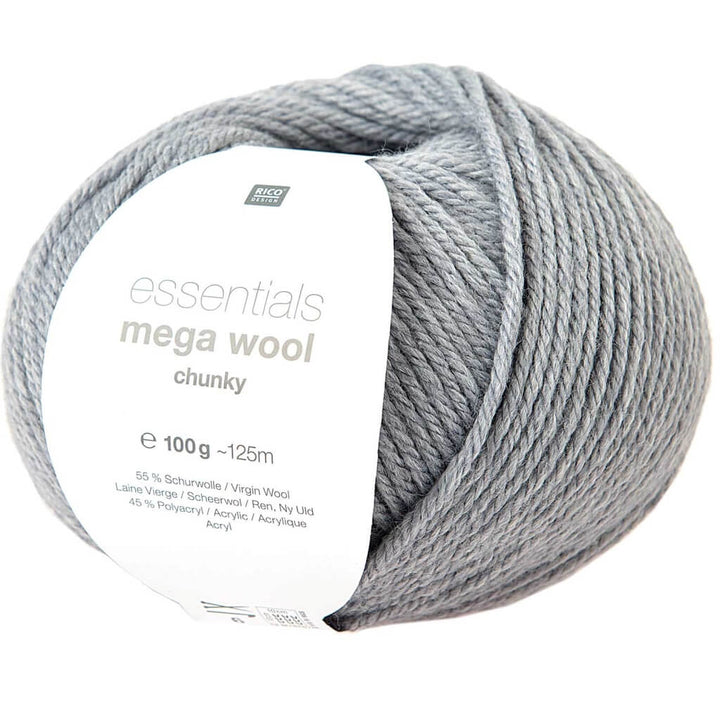 Rico Design 013 - Hellgrau Rico Design Essentials Mega Wool Chunky 100g Lieblingsgarn