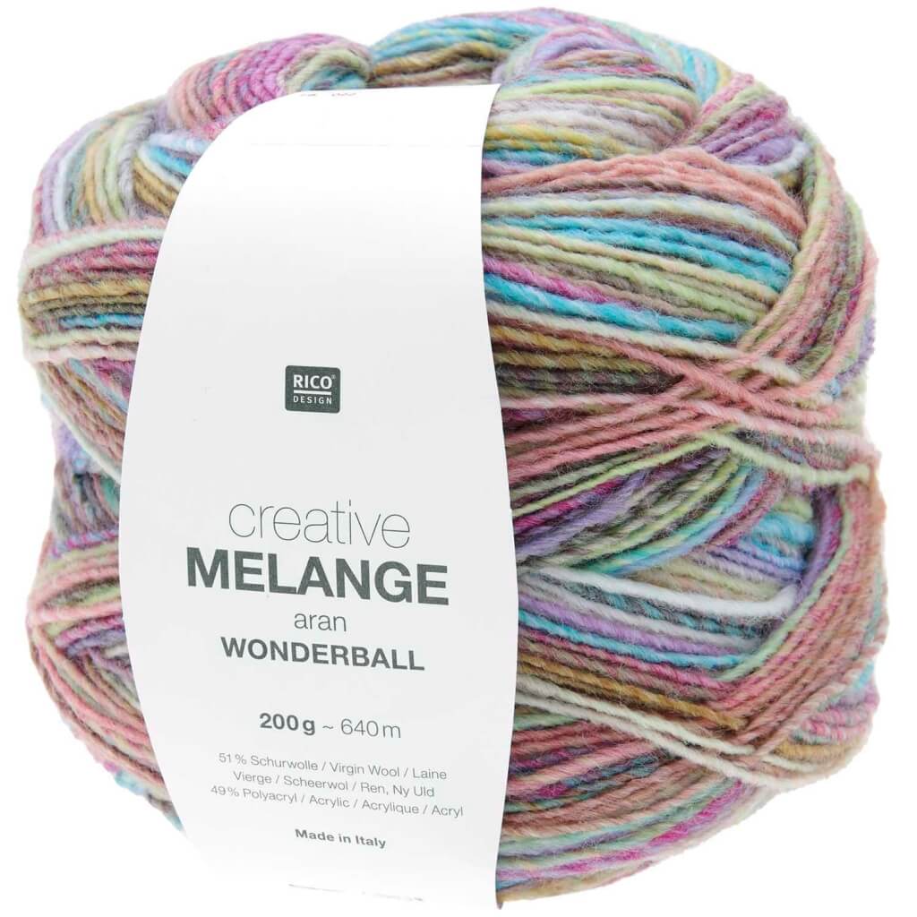 Rico Design 22 - pastel Rico Design Creative Melange Aran Wonderball 200g Lieblingsgarn