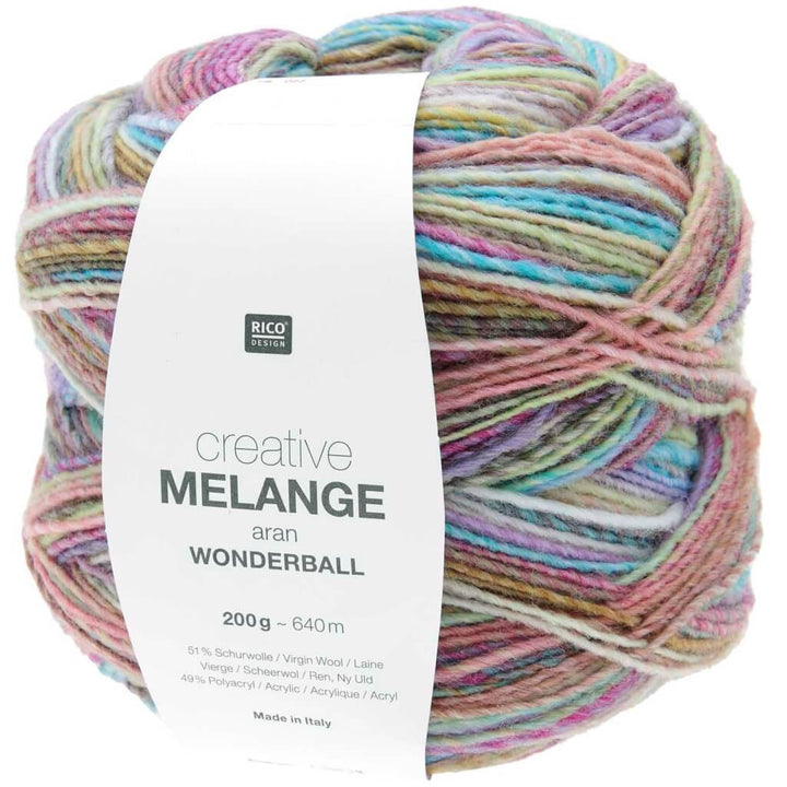 Rico Design 22 - pastel Rico Design Creative Melange Aran Wonderball 200g Lieblingsgarn