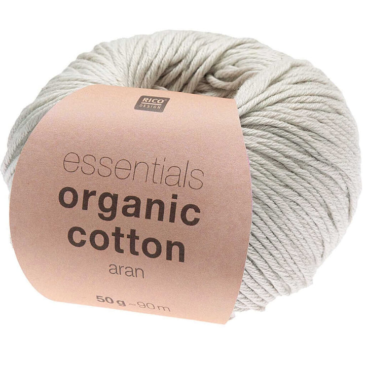 Rico Design 018 - Silber Rico Design Essentials Organic Cotton Aran 50g Lieblingsgarn