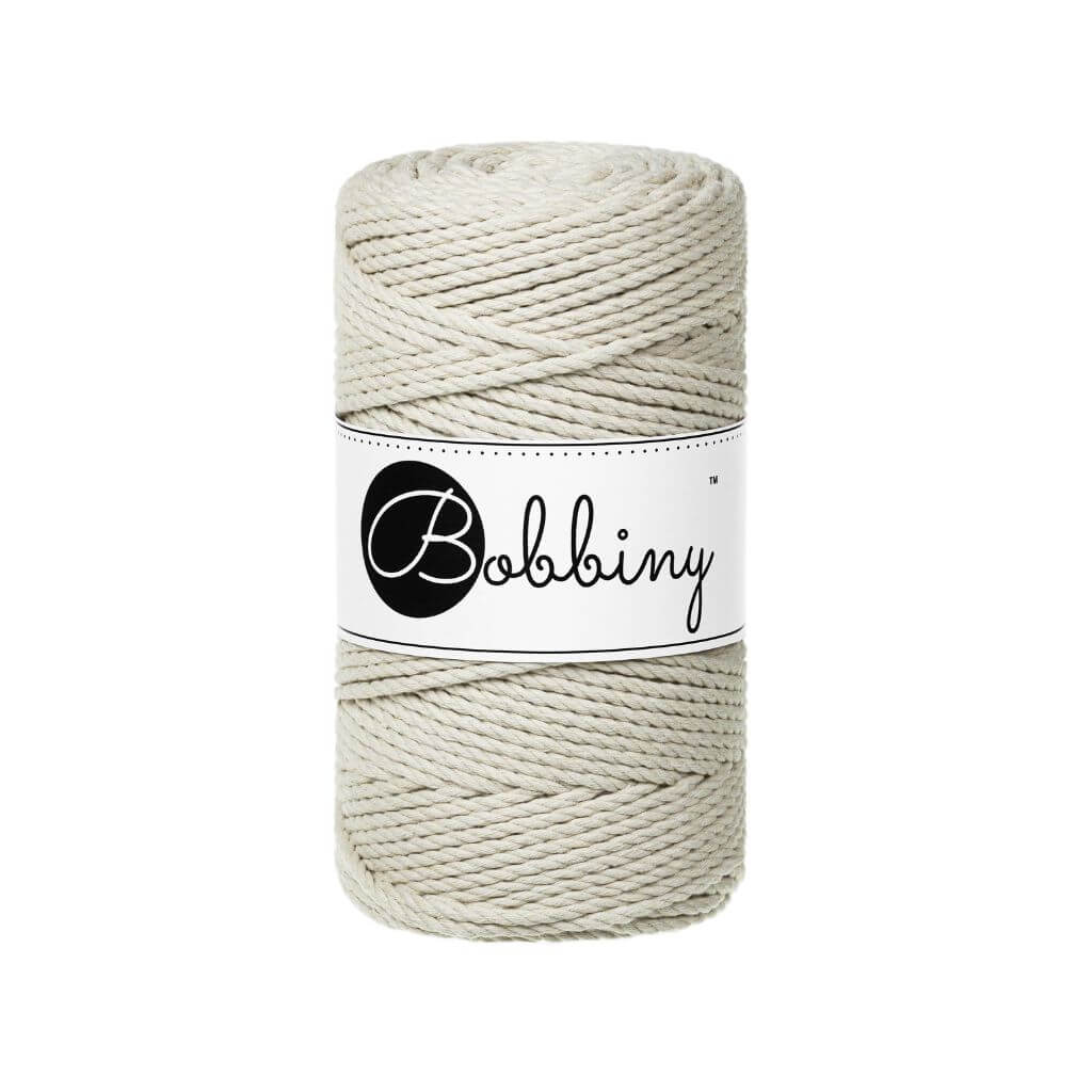 Bobbiny Cashmere Beige Bobbiny Makramee Garn 3mm gedreht Lieblingsgarn