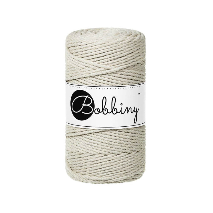 Bobbiny Cashmere Beige Bobbiny Makramee Garn 3mm gedreht Lieblingsgarn