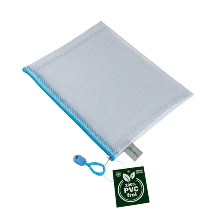 FolderSys 42 - pastell-blau transparent FolderSys Reißverschluss-Beutel "Candy-Bag" A5 Lieblingsgarn