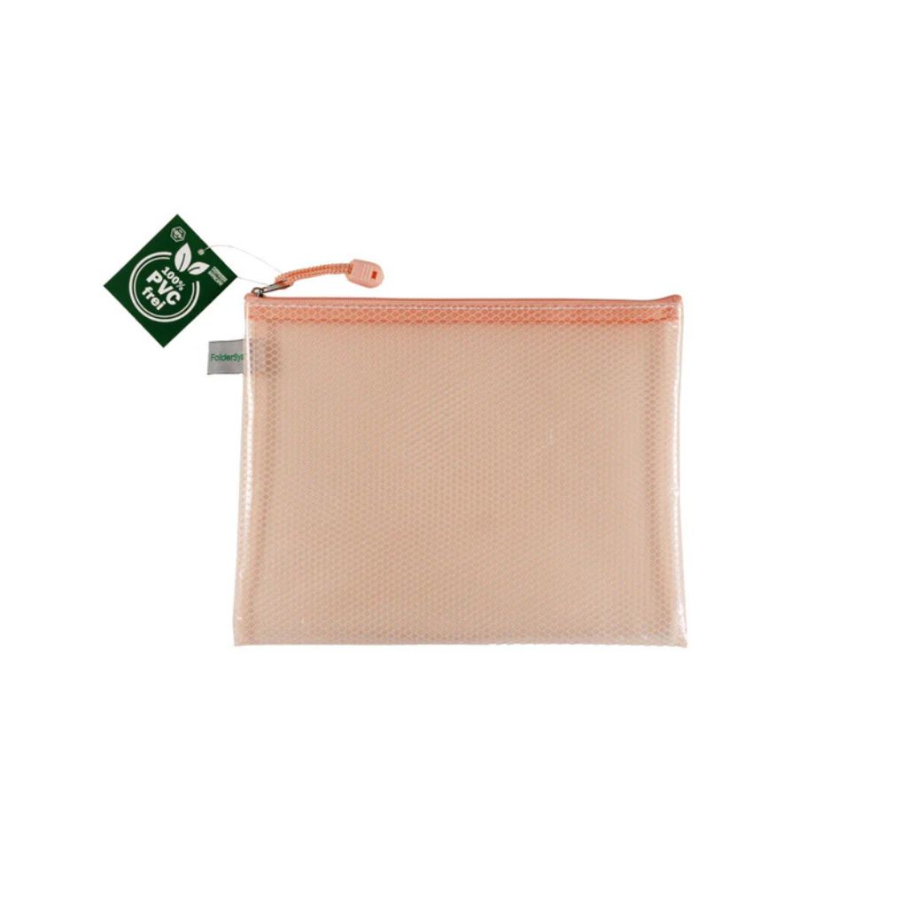 FolderSys 62 - pastell-apricot transparent FolderSys Reißverschluss-Beutel "Candy-Bag" A5 Lieblingsgarn