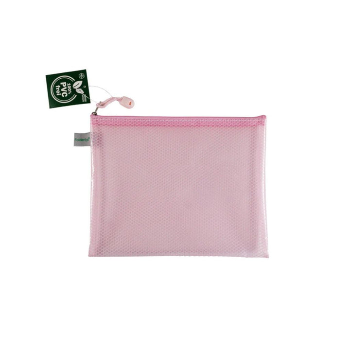 FolderSys 82 - pastell-rosé transparent FolderSys Reißverschluss-Beutel "Candy-Bag" A5 Lieblingsgarn