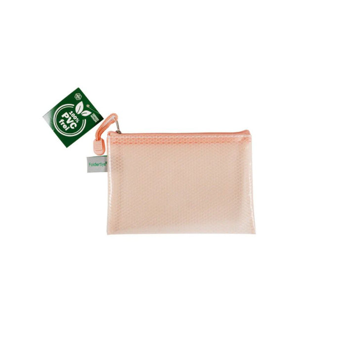 FolderSys 62 - pastell-apricot transparent FolderSys Reißverschluss-Beutel "Candy-Bag" A6 Lieblingsgarn