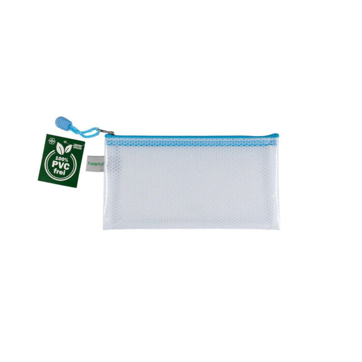 FolderSys 42 - pastell-blau transparent FolderSys Reißverschluss-Beutel "Candy-Bag" DIN lang Lieblingsgarn
