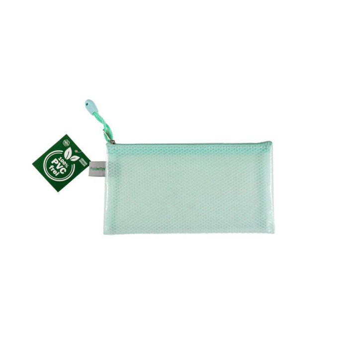 FolderSys 52 - pastell-grün transparent FolderSys Reißverschluss-Beutel "Candy-Bag" DIN lang Lieblingsgarn
