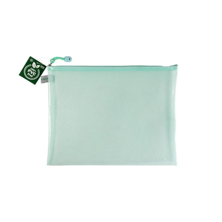 FolderSys 52 - pastell-grün transparent FolderSys Reißverschluss-Beutel "Candy-Bag" A4 Lieblingsgarn
