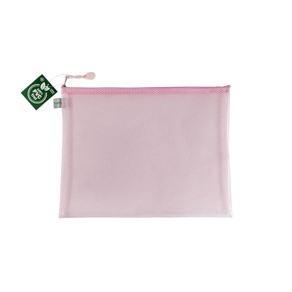 FolderSys 82 - pastell-rosé transparent FolderSys Reißverschluss-Beutel "Candy-Bag" A4 Lieblingsgarn