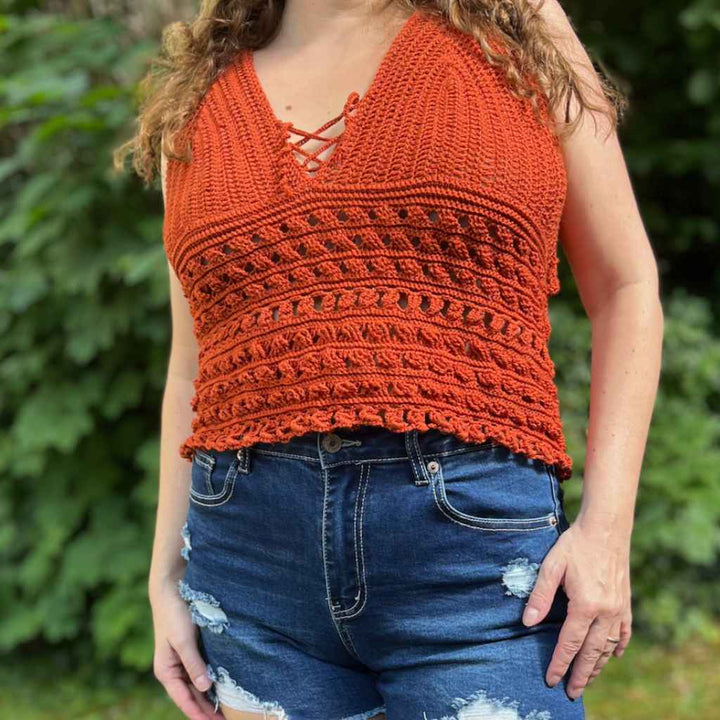 Top Neckholder Cami Häkelanleitung - alhats designs (PDF)