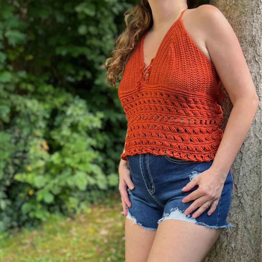 Top Neckholder Cami Häkelanleitung - alhats designs (PDF)