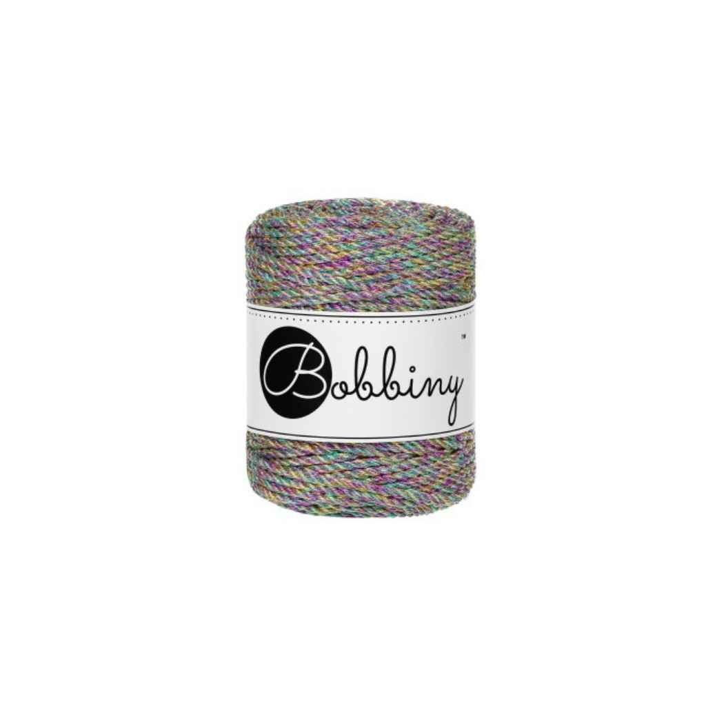 Bobbiny Metallic Aurora Bobbiny Metallic Makramee Garn 3 mm x 50 m gedreht Lieblingsgarn