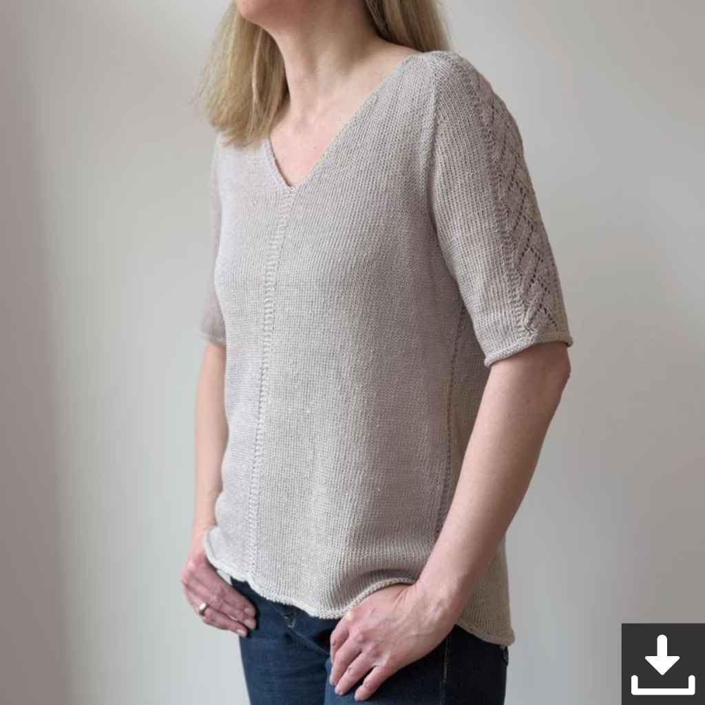 T-Shirt Linen Summer Tee Strickanleitung - strickauszeit Designs (PDF)